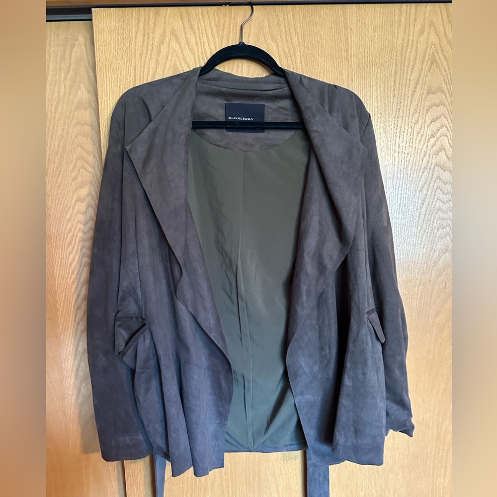 Olive Green Suede Jacket